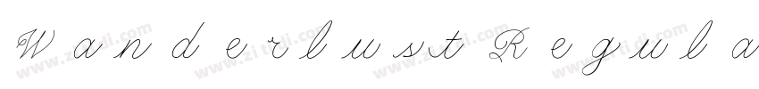 Wanderlust Regular字体转换